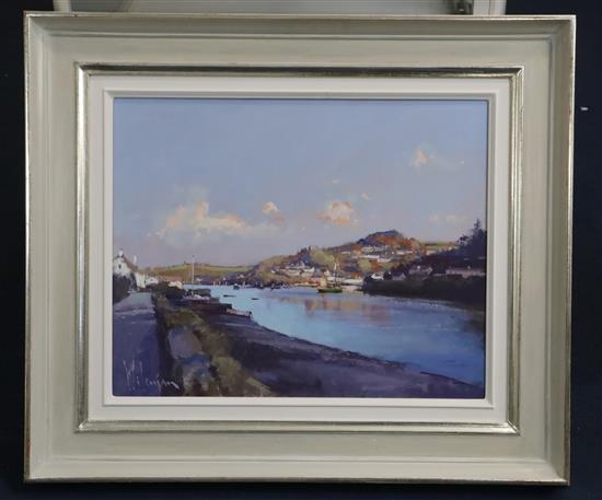 Peter Wileman (b. 1946) Noss Mayo from Newton Ferrers, Devon 15.5 x 19.5in.